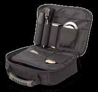 compartments with padded dividers, elastic loops, and accessory pockets Internal, adjustable tie-downs secure
