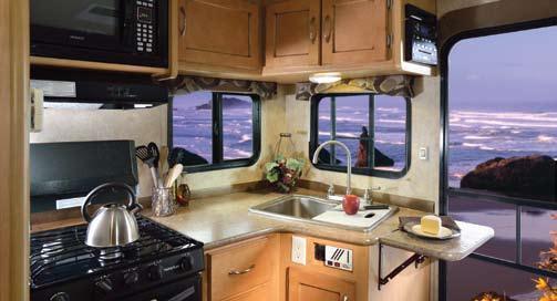 clear of the everyday goings on in the camper giving you privacy and space to create an eloquent dinner or those camp site favorites.
