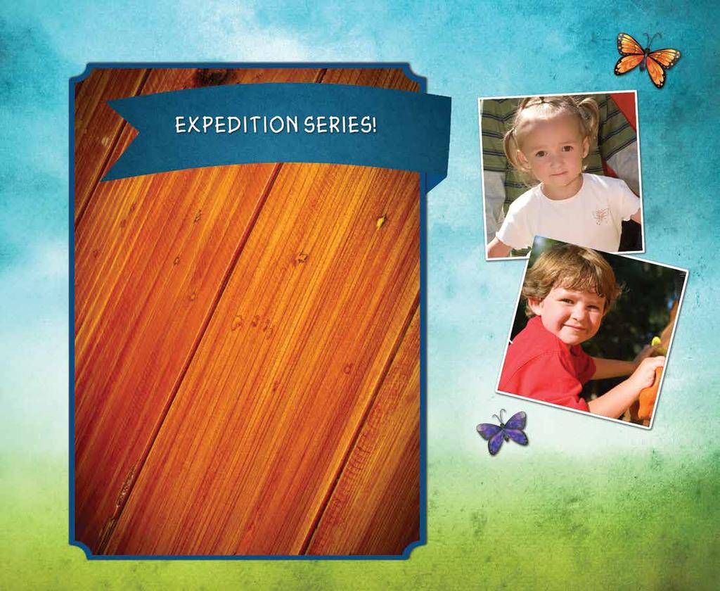 Our Expedition series is the most affordable family of top-quality play sets available. The Expedition Series is loaded with valuable features and is designed for children of all ages.