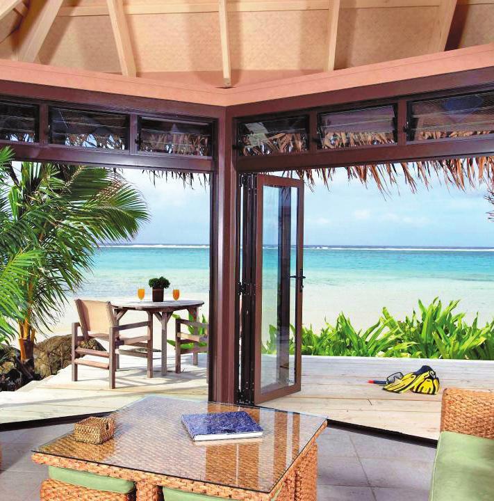 44 COOK ISLANDS Sea Change Villas An ideal resort for honeymooners and couples who seek a quiet and relaxing atmosphere.