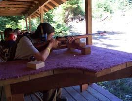 PROGRAM HIGHLIGHTS Shooting Sports: Safety comes first at our ranges. All range directors are certified in the use and instruction of their respective firearms.