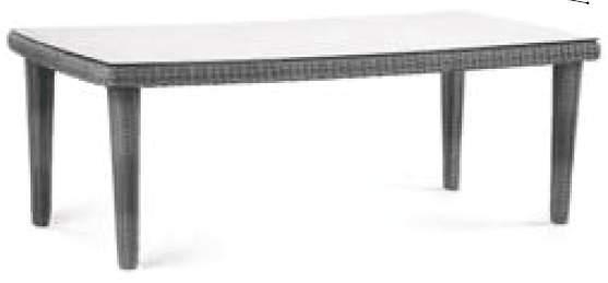 Pietra Dining Table 190x110 Foot in Aluminium Table Top Finishing: Sprayed Stone or