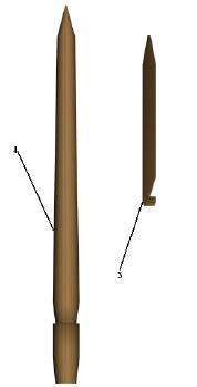GROUP 06 STAKE, HOLD DOWN, TENT 0028 00 REPAIR PARTS LIST 2 1 Figure 7. Stake, Hold Down, Tent (1) ITEM NO.