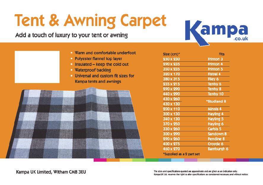 CARPET adds a luxury feel to the living area of your tent.