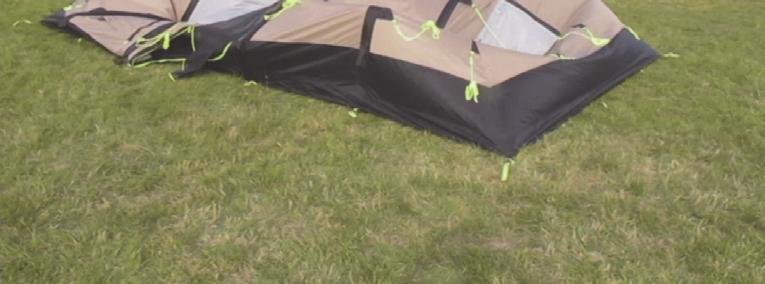 The inflation tube is twisted at the valve. This may also be indicated by a noise. DO NOT continue to inflate until the tube has been untwisted (see page 4). Part of the tent does not inflate 1.