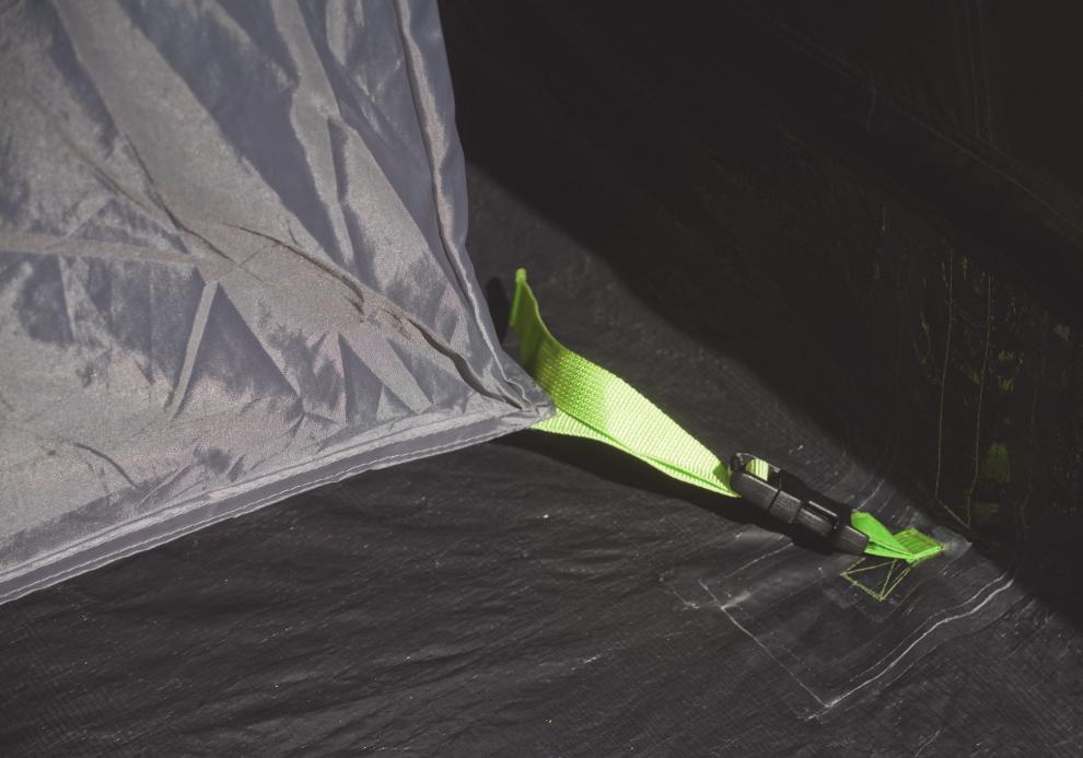 The inner tent can remain permanently installed whilst the tent is deflated and inflated. The tent comes with guy lines preattached. We recommend that these guy lines are used at all times.