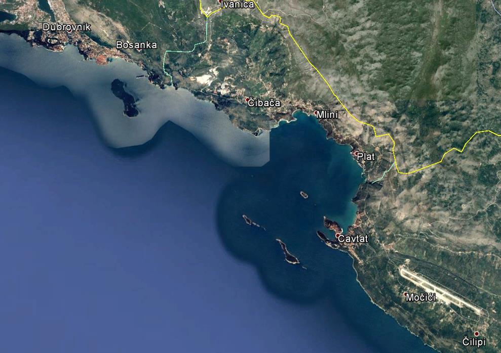Slika 2: Područje obuhvata Izvor: http://geoportal.dgu.hr/ (20.7.2016.) Na slici 2 je prikazana satelitska snimka područja obuhvata, grada Dubrovnika te općina Konavle i Župa Dubrovačka. 3.