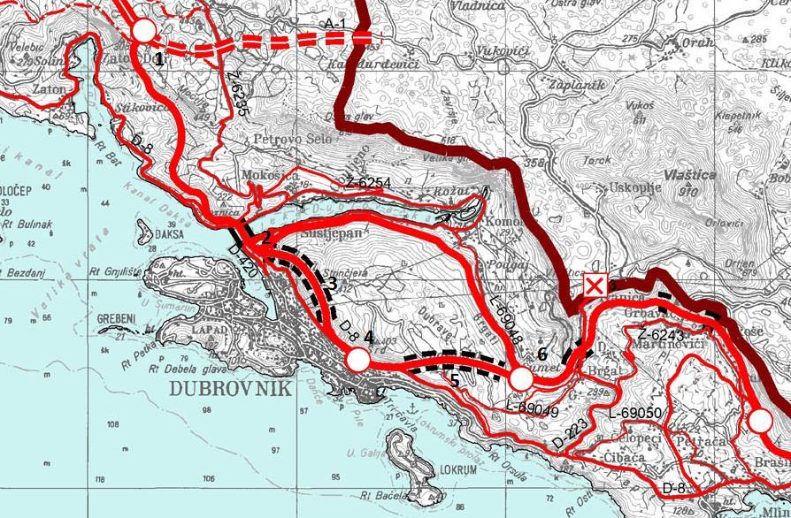 Dubrovnik je grad na UNESCO ovoj Listi svjetske baštine, te je zato potrebno detaljno razraditi način vođenja trase brze ceste iznad samog Grada.
