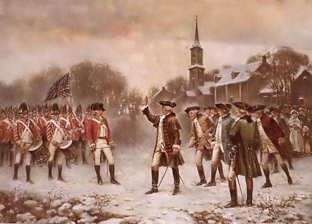 At daybreak on April 19, the redcoats reached Lexington, a town near Concord On the village green, some 70 minutemen were