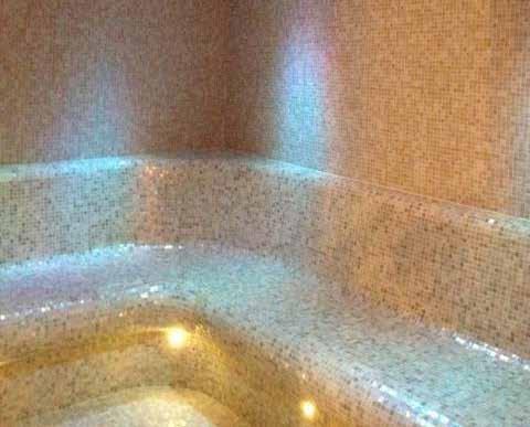 wedi steam room, including custom Sanoasa Benches and