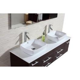The Paris vanity will be a great addition to your modern bathroom design. The bathroom cabinet is 95 percent assembled. Main cabinet: 59.75 in. W x 19 in. D x 18 in.