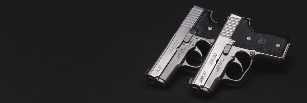 PREMIUM SERIES STEEL FRAME MODELS T & K BIG GUN PERFORMANCE IN A SMALL GUN PACKAGE The Kahr design is original, creating the smallest package possible in four defensive calibers -.380 ACP, 9 mm,.