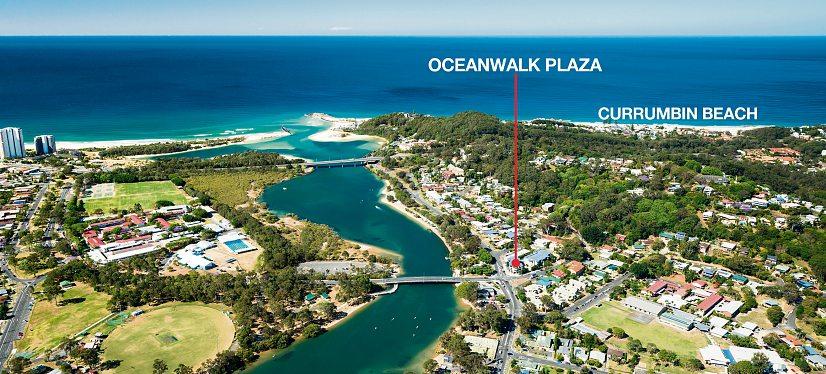 The Oceanwalk Plaza comprises 26 apartments in a midrise residential development, together with a mix of three food offerings, including the award-winning Allure on Currumbin restaurant, along with a