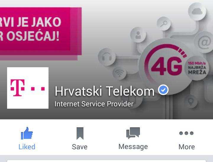 Hrvatski Telekom s petog mjesta dospio na drugo mjesto prema broju fanova (Godišnje izvješće za 2013., 2014.).