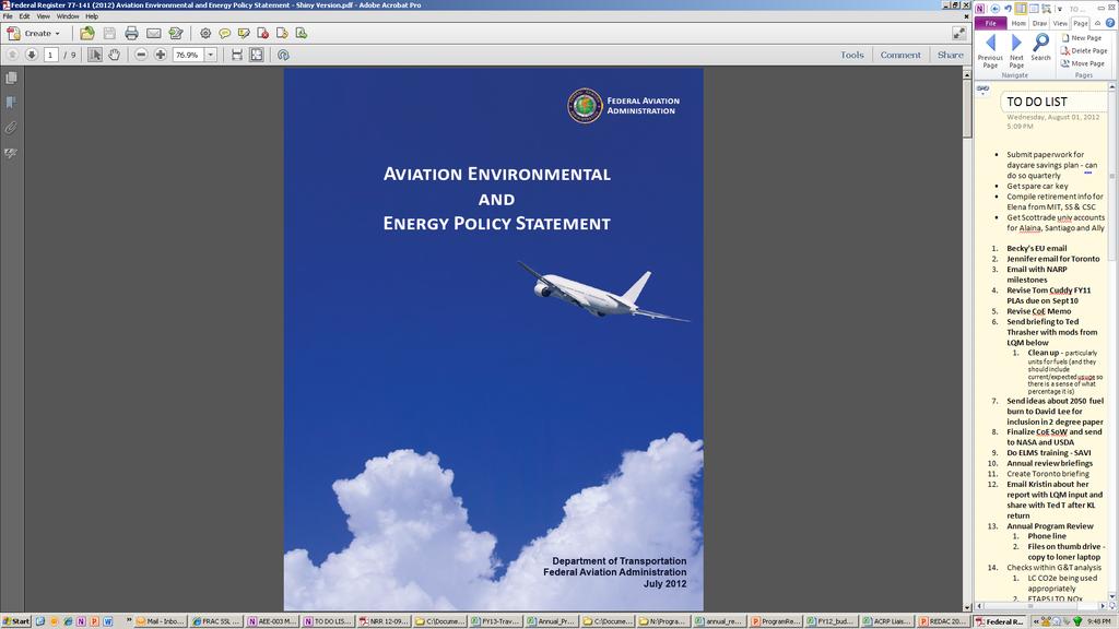 Vision and Principles Vision: Environmental protection that allows sustained aviation growth Guiding Principles: 1.