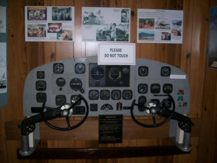 Donation to Queensland Air Museum, Caloundra DC3 instrument panel in the photo below and a DC3 carburettor have been donated by former Bushies employees to the Queensland Air Museum in Caloundra.