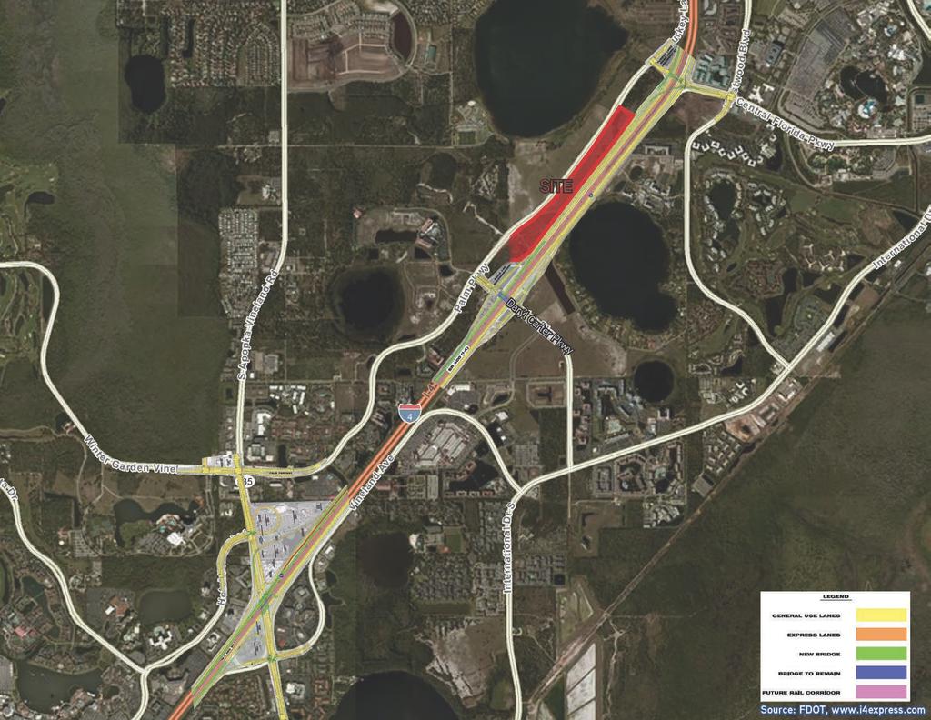 I-4 BEYOND THE ULTIMATE This future construction is an extension of the I-4 Ultimate Improvement Project, a 21 mile project spanning from Seminole to Orange County.