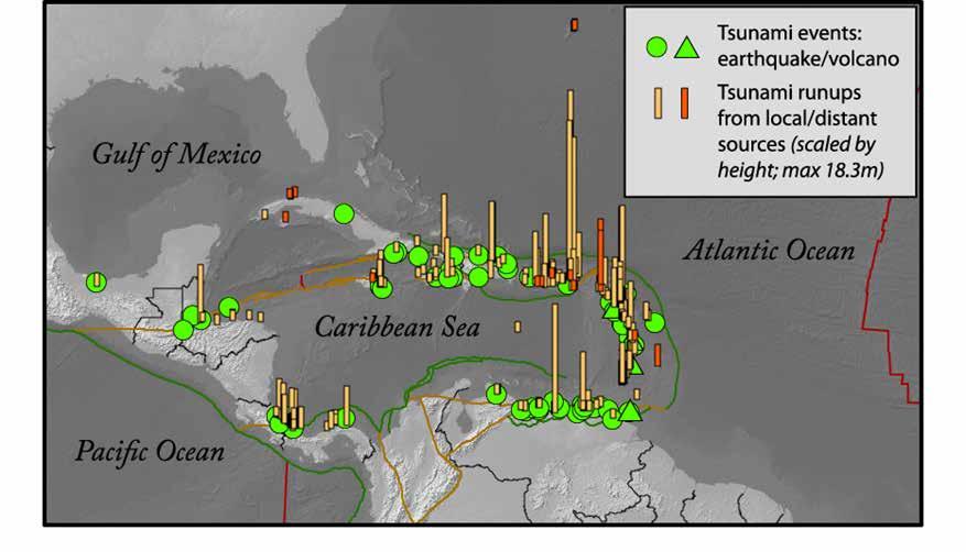 According to the historical tsunami data base, over the past 500 years, at least 75 tsunamis have been observed in the region, and although they do not occur as frequently as in other basins, the