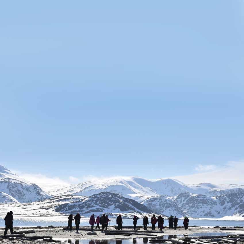 SVALBARD ADVENTURE The midnight sun reigns supreme, the bird colonies are teeming with life and the peaks of the dramatic mountain ranges are beautifully snow-covered.