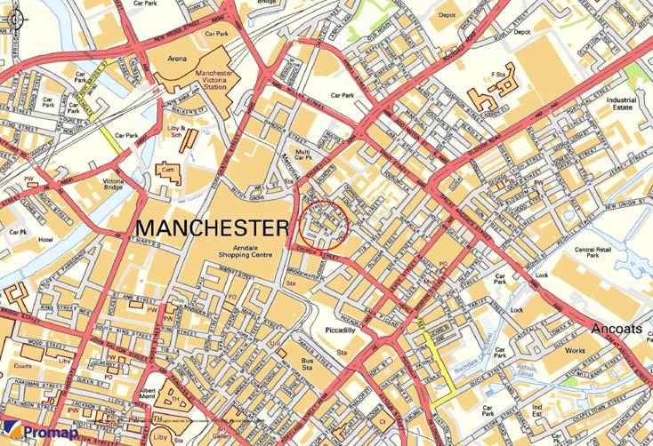 entred off Oldham Street (off Piccadilly Gardens) the Northern Quarter is situated to the east of the main shopping areas of Market Street and the Arndale entre, is north of Piccadilly and south of