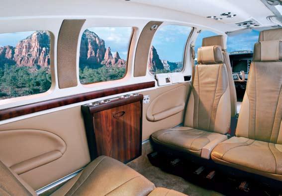 space travel for six. The Baron G58 is unsurpassed for cabin comfort.