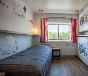 An enjoyable travel experience COMFORTABLE CABINS Modern-furnished cabins have everything necessary to allow you to spend a pleasant