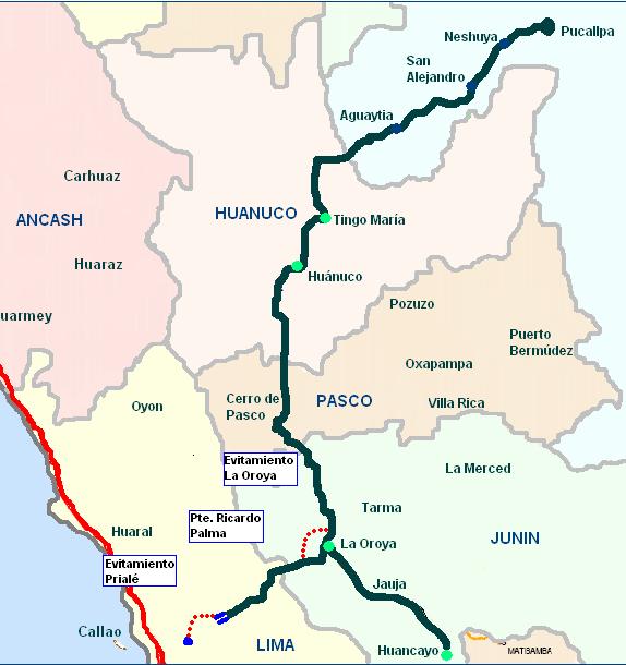 IIRSA Amazonas Corridor Central Branch D E S C R I P T I O N Pucallpa Project Description: The Grantor will be in charge of putting in operation all the sections and the construction of new works