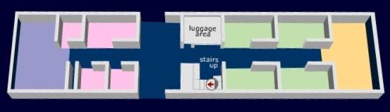 Superliner Accommodations Upper level Roomettes (green) Bedrooms (blue) Bedroom Suite (purple) Bathroom/Shower