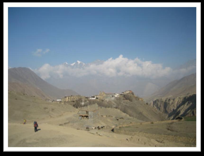 The trail lead us continues through the Kali Gandaki Valley to Jomson, the headquarters of the Mustang district whose inhabitants are the traditional salt traders, the Thakali people.