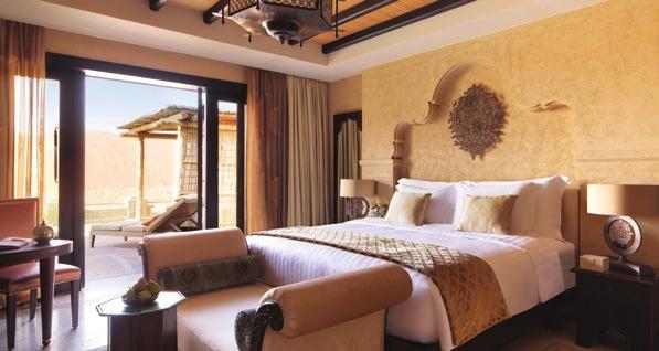 The Royal Pavilion Villas feature one king-size bedroom with en-suite bathroom, a separate living room and dining area.