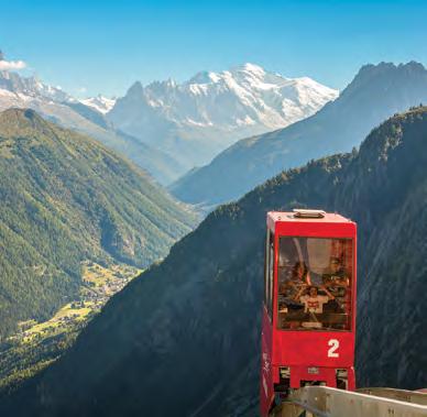 The panoramic train offers magnificent views of the entire