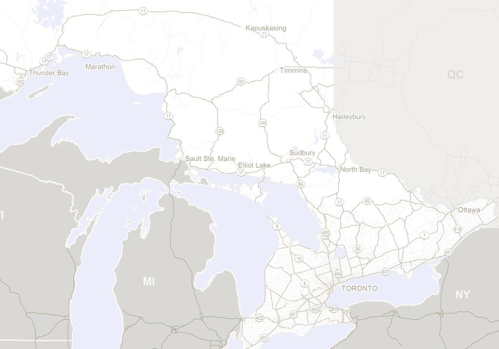 Exhibit 3.9: Northeastern Ontario Gateways Summer 2012 SUNDAY Legend 2,500 trips NORTHWESTERN AND WESTERN CANADA 61 3 - HWY 11 SOUTH OF NORTH BAY Northbound: 4,984 trips 235 km avg.