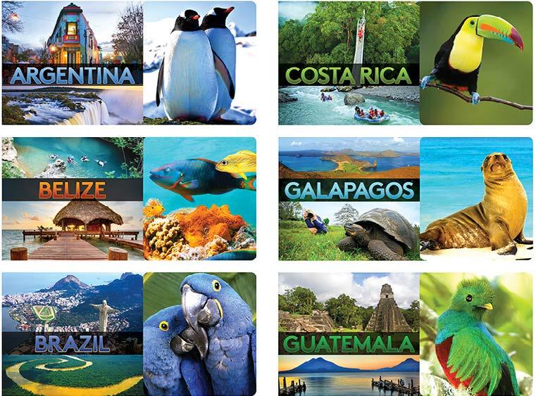THE ECOAMERICA TOURS DESTINATIONS From explorations through misty rainforests, thrilling adventures in the midst of unique natural environments,