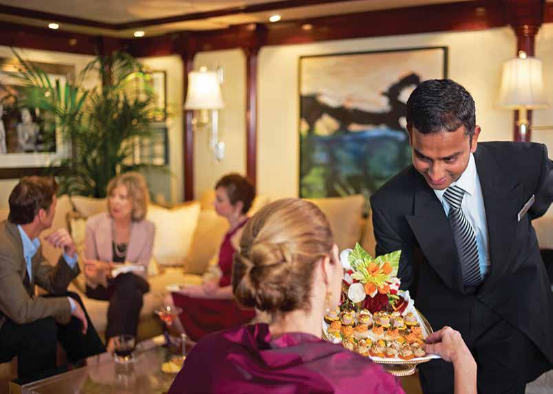 Suites Course-by-course i-suite diig + Order i from ay of our specialty restaurats + Butler Services Exclusively i Suites Ower s, Vista, Oceaia ad Pethouse Suites Coordiatio of shoreside dier ad
