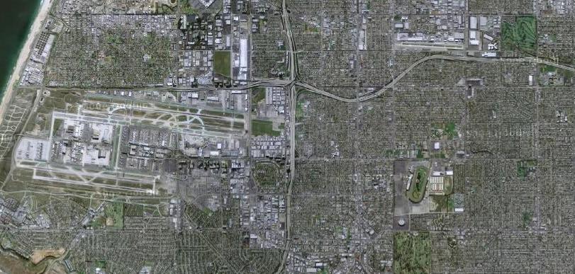 Los Angeles Airpo Typical noise footprint