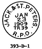 N., IV 393-N-1; INVERNESS & BARTOW R.P.O., 28.5, black, 1893, T.N., IV *Inverness & Lakeland, Fl.