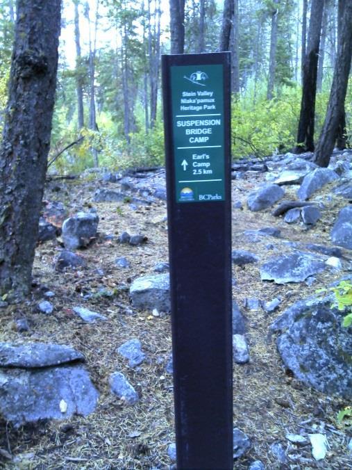 In 2017, the trail project continued with improvements focusing on: - trail work from the main trailhead (Lytton side) to the Suspension Bridge - installing facilities including new food caches,