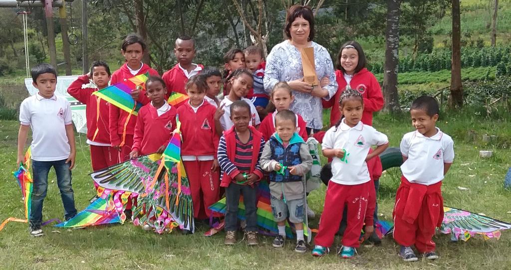 Colombia In Colombia, a Sathya Sai volunteer, Maria Feliza Mosquera, has raised abandoned children in a rented country house, 17 km from the city of Medellín, for the past 16 years.