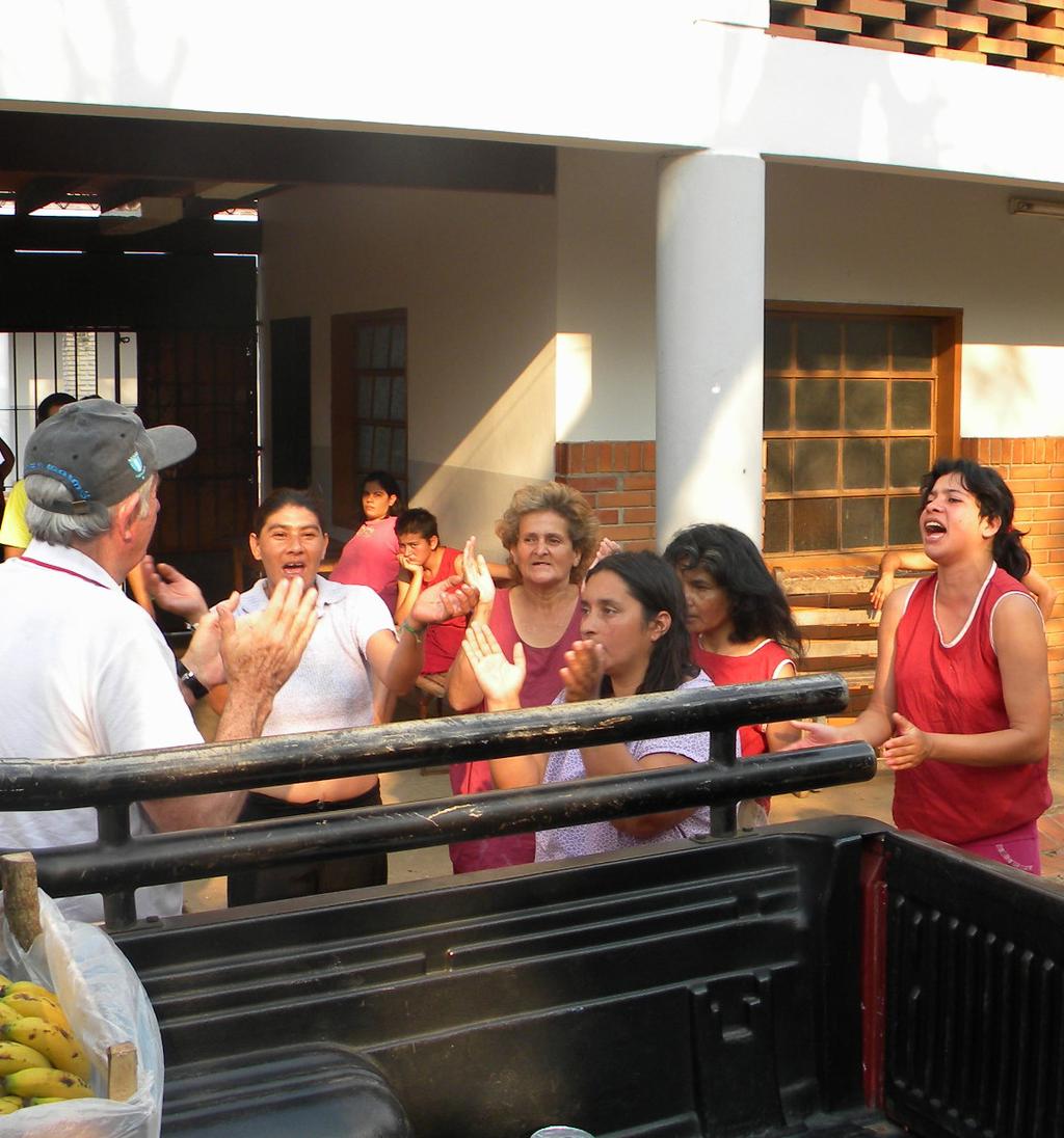 ZONE 2B In Paraguay, Sathya Sai members served fruit and yogurt to about 300 patients in a psychiatric hospital on Sundays.