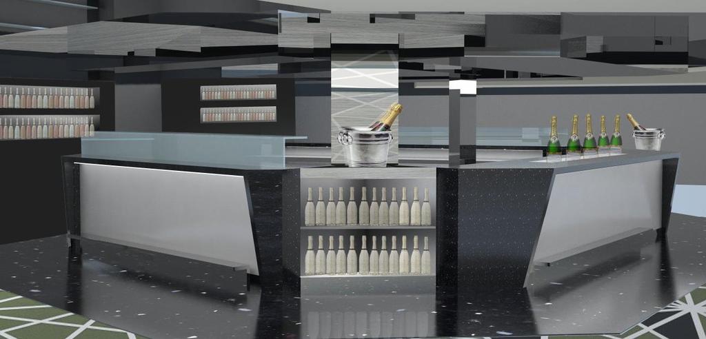 CHAMPAGNE BAR The stylish Champagne Bar will offer a vast choice of champagne,