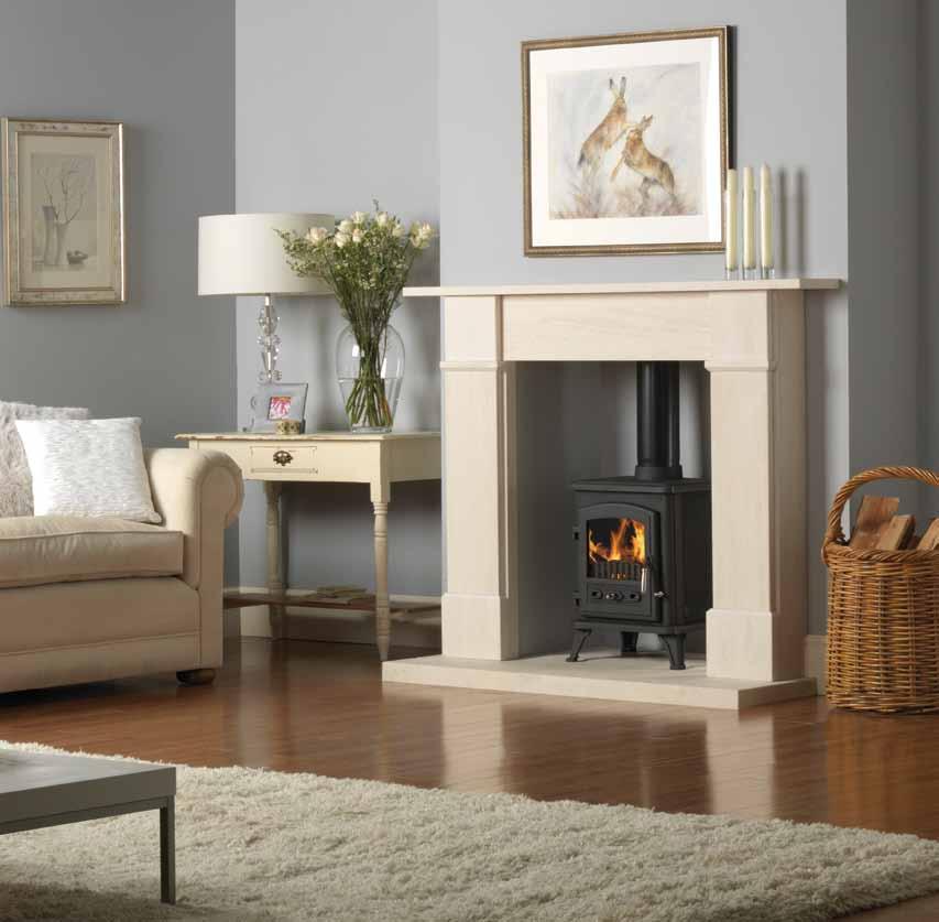 Westcott 5SE Freestanding wood-burning stove Defra-exempted for use in UK Smoke Control Areas Tested and approved to European Standard EN13240 Tested heat output: 4.