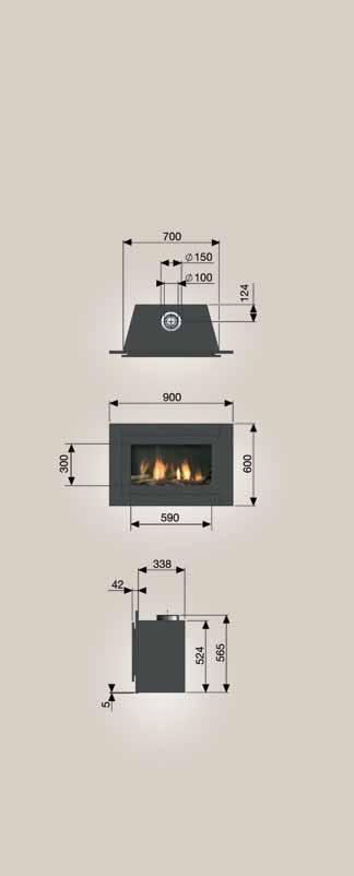Built-in fire with a choice of 2 frame colour options. Designed to fit into a standard UK chimney breast.