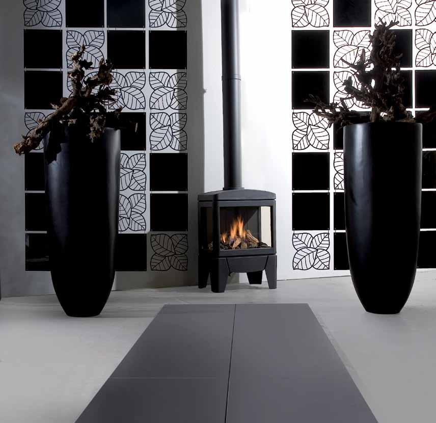 Modern freestanding gas stove in
