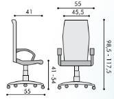 Директорски стол Петерсбург - Анатомски седалка и потпирачка тапацирани во високо квалитетна кожа -