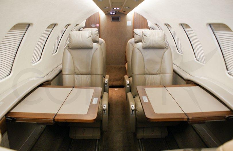 2008 Cessna Citation CJ2+ INTERIOR The aircraft has been configured to seat 6 VIP passengers plus a belted lavatory for a 7th passenger.