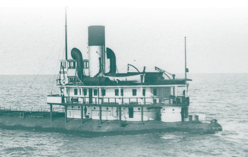 in the St. Marys River. Sagamore s sinking was so sudden that it took the lives of Captain Ernest Joiner and the cook.