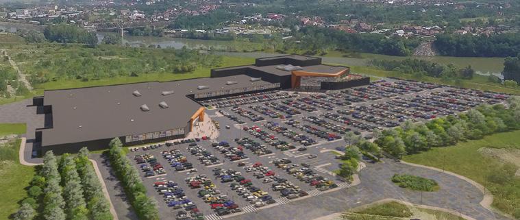Ramnicu Valcea Mall The Group has acquired a 12 ha land plot, close to a residential neighbourhood.