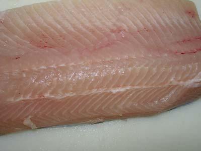 Filleting does not remove all the bones from fish. The pin bones, which connect the frame to the muscle, are still present.