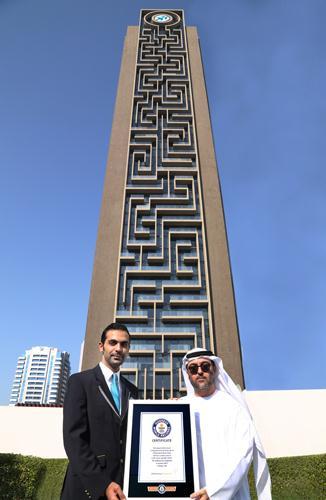 AL ROSTAMANI GROUP ACHEIVES THE GUINNESS WORLD RECORDS TITLE FOR THE LARGEST VERTICAL MAZE In the picture: Mr.