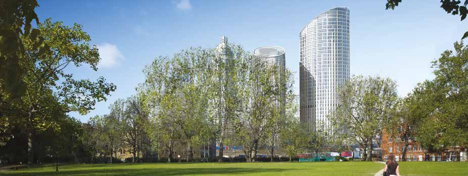 EXTANT SCHEME - SQUIRE & PARTNERS The site benefits from an extant planning permission which provides for 291 residential apartments (including 50 affordable), a 180 bed hotel, three floors of